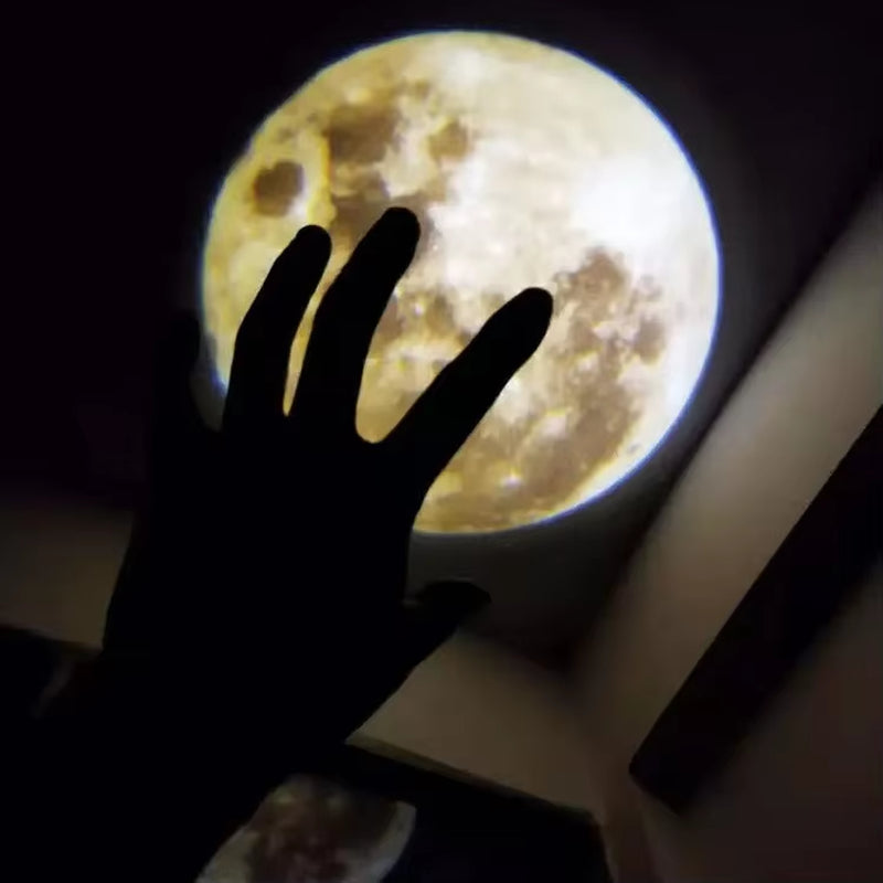 Novelty Moon Projector Light Background Projection Photo Props Birthday Party Decoration Wall Light Bedroom Decor Night Light